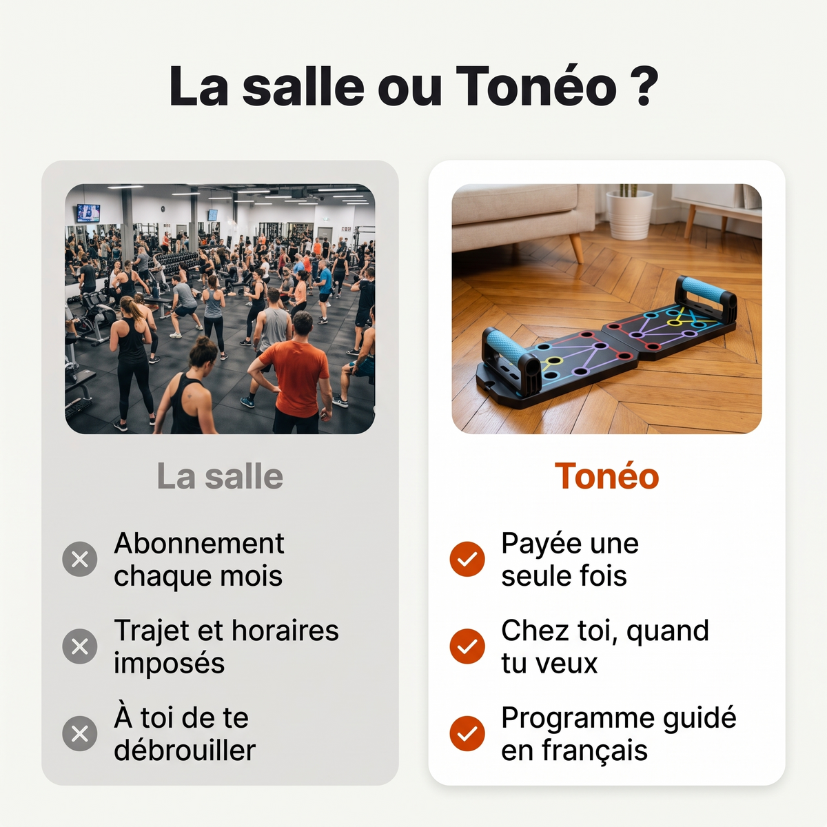 La salle ou Tonéo : payée une seule fois, chez toi quand tu veux, programme guidé en français